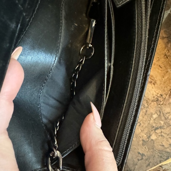 Burberry leather and canvas long wallet with COA and unbranded chain - Picture 6 of 13